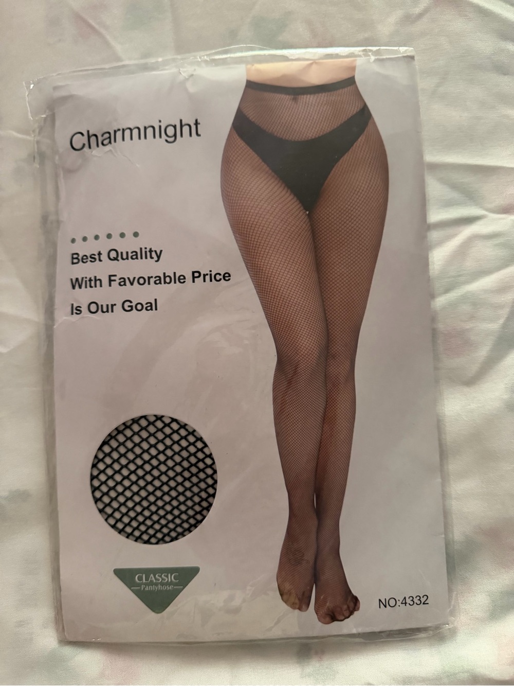 NWT Charmnight Black Fishnet Tights size S-XXXL